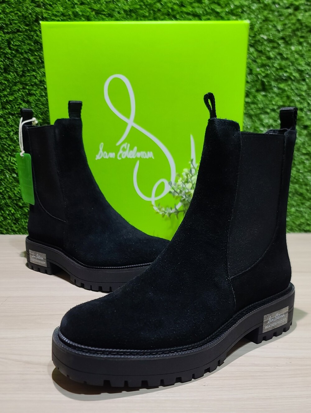 Sam Edelman Laguna Waterproof Boots / Black Suede US Women's 6.5 NEW